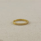 Mondsee CZ Half Band Ring | 18k Gold Filled Jewelry