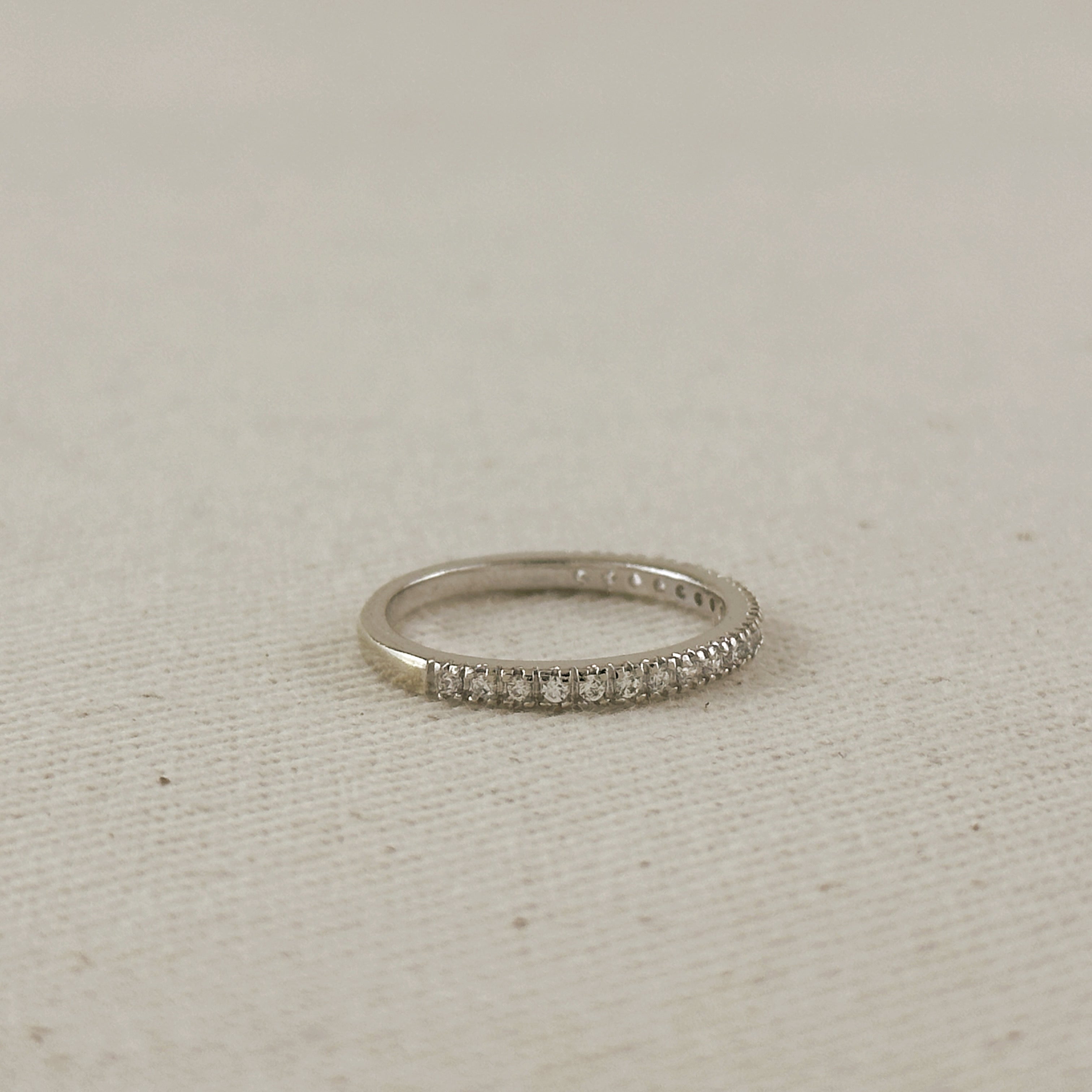 Mondsee CZ Half Band Ring | 18k Gold Filled Jewelry