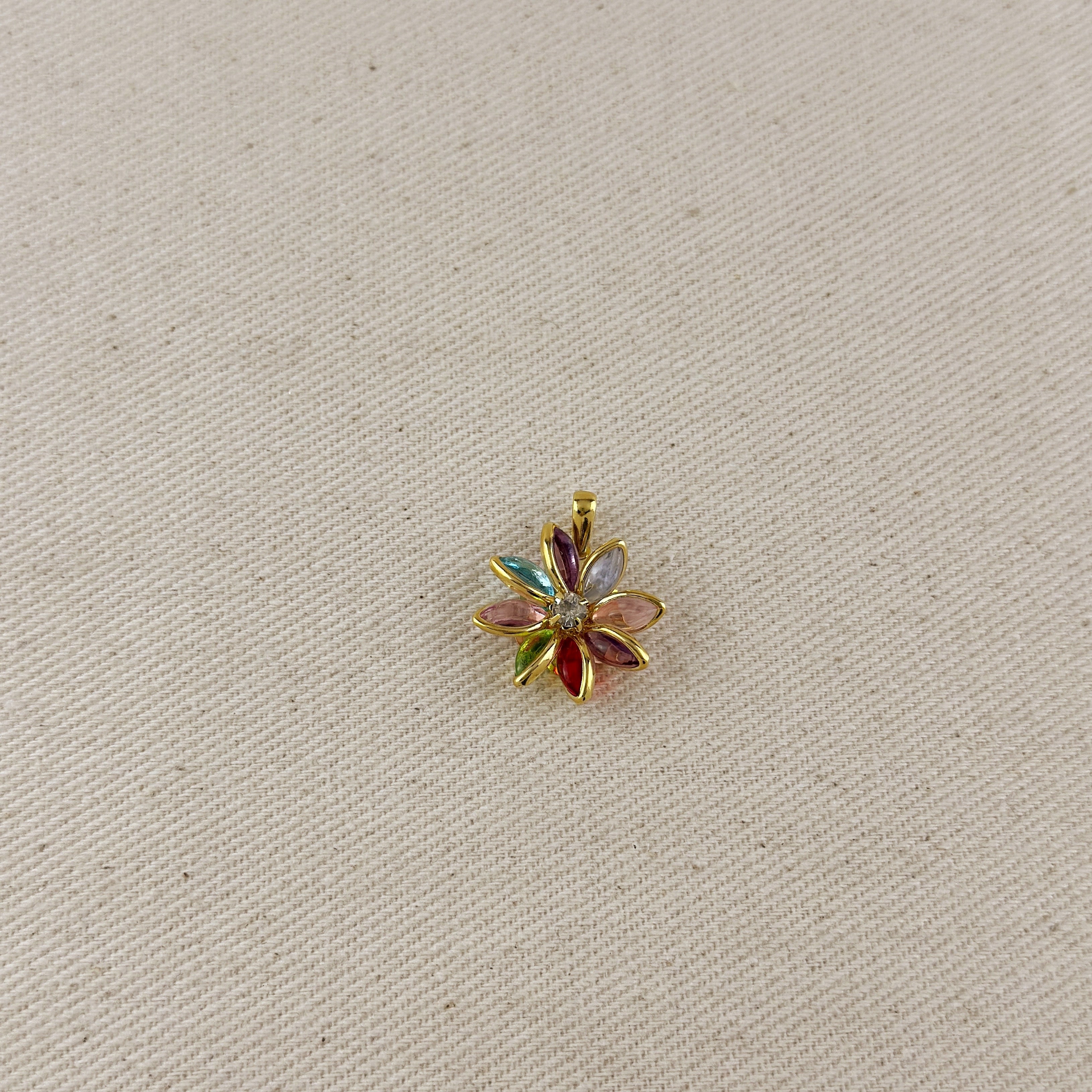 Mondsee Colorful Flower Pendant | 18k Gold Filled Jewelry