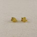 18k Gold Filled Owl Crystal Eyes Stud Earrings