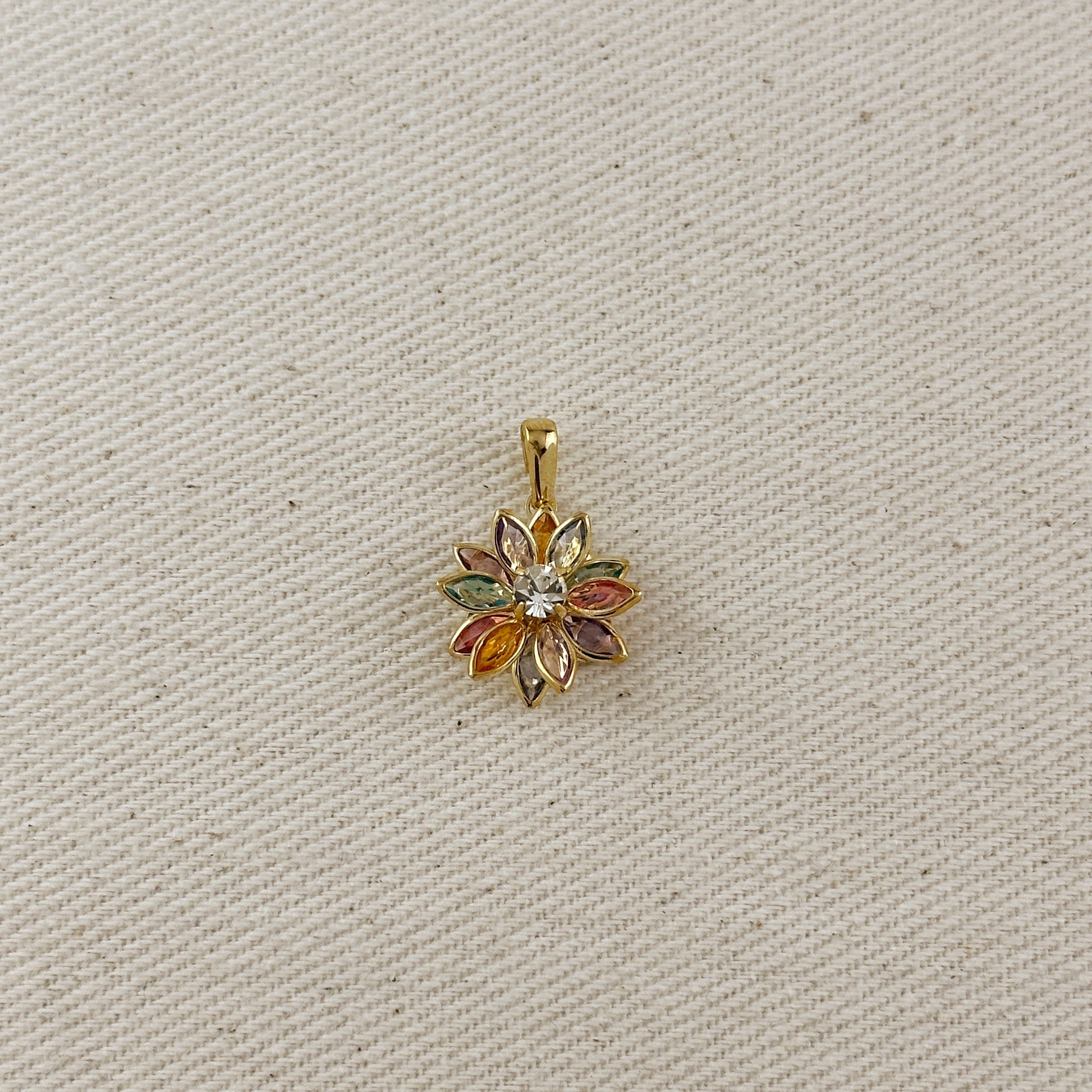 Mondsee Colorful Flower Pendant | 18k Gold Filled Jewelry