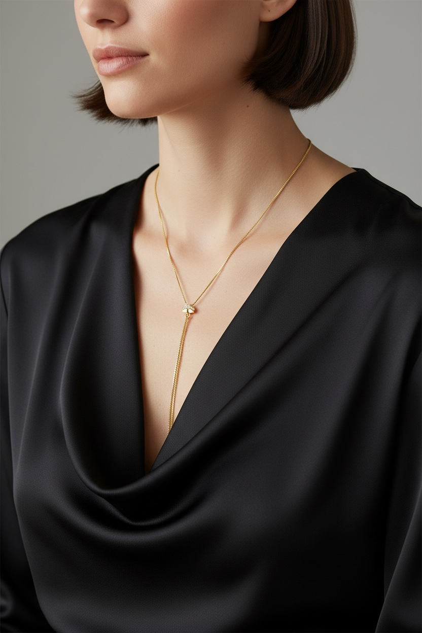 CZ Tassel Necklace 