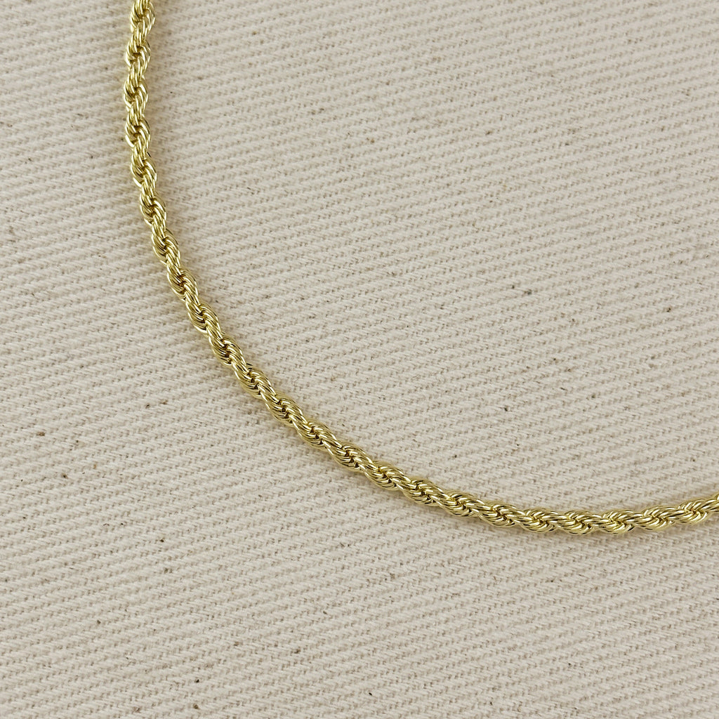Mondsee 18k Gold Filled Rope Chain 3.0mm | 18k Gold Filled Jewelry