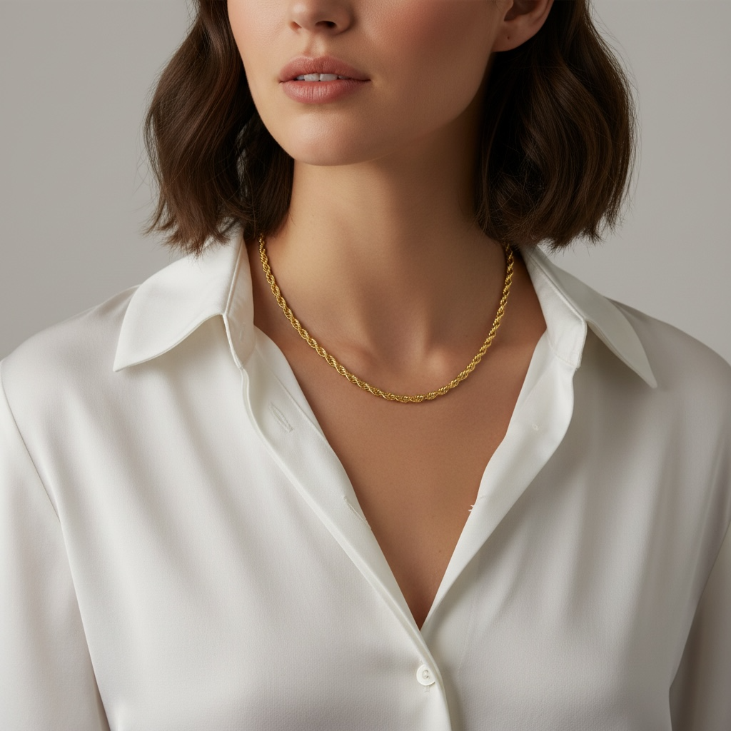Mondsee 18k Gold Filled Rope Chain 4.0mm | 18k Gold Filled Jewelry