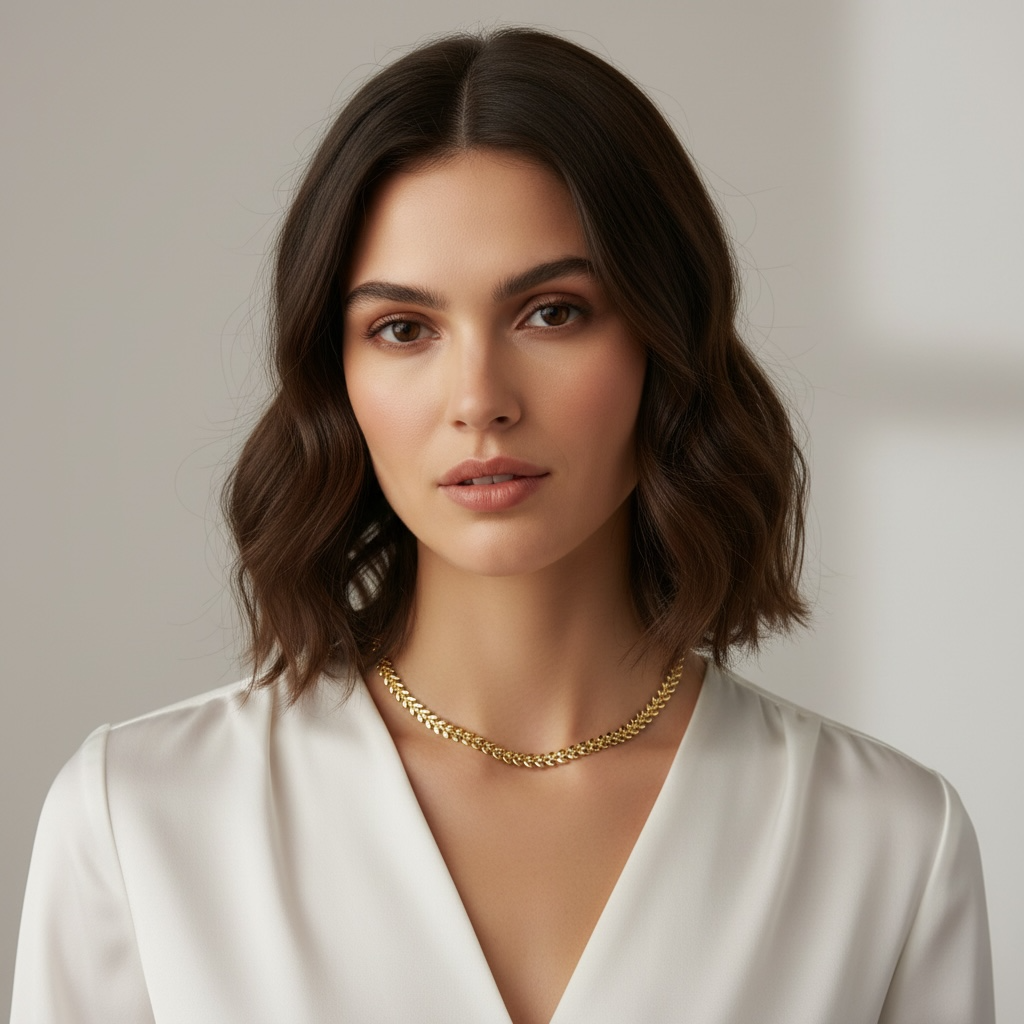 Mondsee 18k Gold Filled Leaf Choker Necklace | 18k Gold Filled Jewelry