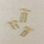 18k Gold Filled CZ Spear Drop Earrings