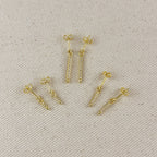 18k Gold Filled CZ Spear Drop Earrings