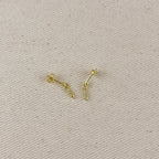 18k Gold Filled CZ Spear Drop Earrings