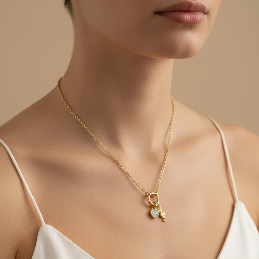 Mondsee 18k Gold Filled Rolo Chain Necklace Featuring Carabiner Clasp | 18k Gold Filled Jewelry