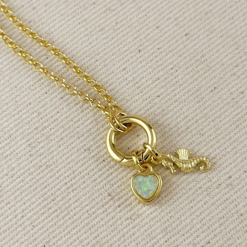 Mondsee 18k Gold Filled Rolo Chain Necklace Featuring Carabiner Clasp | 18k Gold Filled Jewelry
