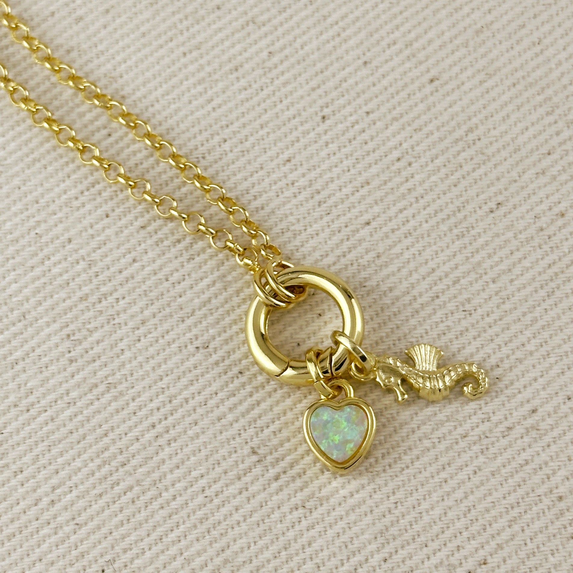 Mondsee 18k Gold Filled Rolo Chain Necklace Featuring Carabiner Clasp | 18k Gold Filled Jewelry