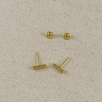 Mondsee 18k Gold Filled Dainty CZ Bar Stud Earrings | 18k Gold Filled Jewelry