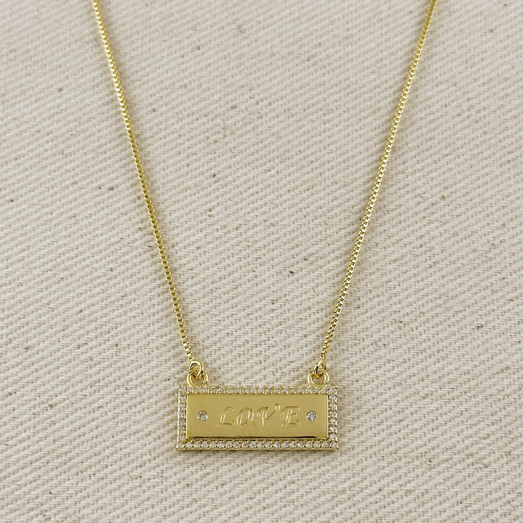 18k Gold Filled Love Necklace