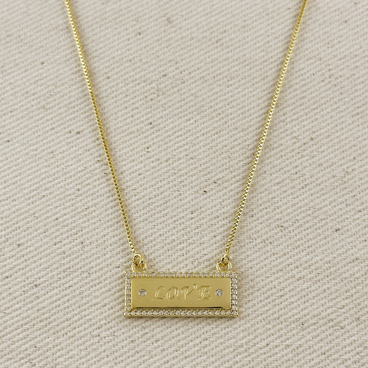 18k Gold Filled Love Necklace