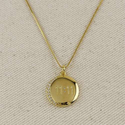 Mondsee 18k Gold Filled 11:11 Synchronicity Necklace | 18k Gold Filled Jewelry