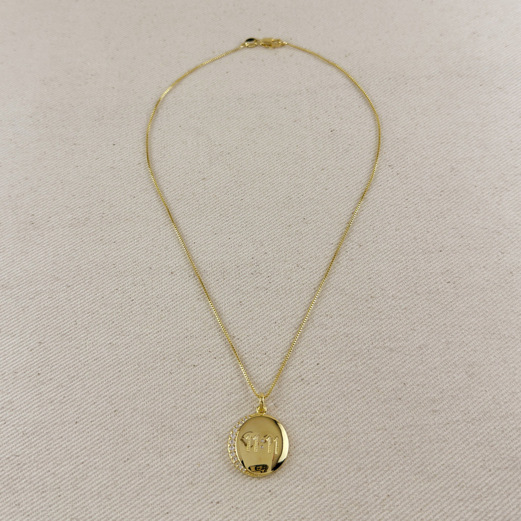 Mondsee 18k Gold Filled 11:11 Synchronicity Necklace | 18k Gold Filled Jewelry
