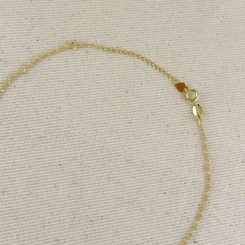 Mondsee 18k Gold Filled Rosary Ball Chain and Cross Pendant | 18k Gold Filled Jewelry