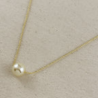 Mondsee 18k Gold Filled Solitaire Pearl Necklace | 18k Gold Filled Jewelry