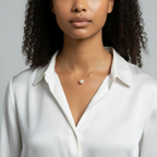 Mondsee 18k Gold Filled Solitaire Pearl Necklace | 18k Gold Filled Jewelry