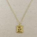 Mondsee 18k Gold Filled Flower Plaque Necklace | 18k Gold Filled Jewelry