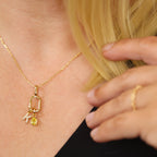 18k Gold Filled Carabiner Pendant