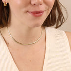 Mondsee 18K Gold Filled Diamond Cut Herringbone Choker Necklace | 18k Gold Filled Jewelry