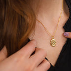 18k Gold Filled Saint Christopher Medal Pendant