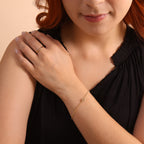 18k Gold Filled CZ Mariner Link Detail Bracelet