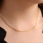 Mondsee 18k Gold Filled 2.1mm 3x1 Alternated Paperclip Necklace | 18k Gold Filled Jewelry