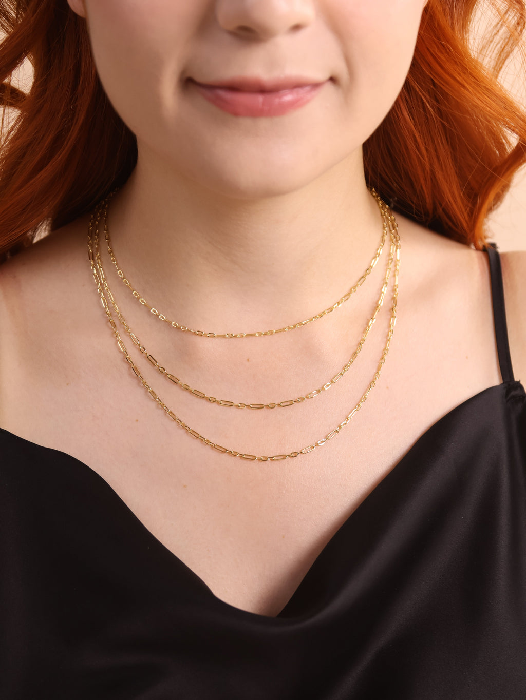 Mondsee 18k Gold Filled 2.1mm 3x1 Alternated Paperclip Necklace | 18k Gold Filled Jewelry