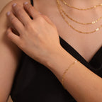 Mondsee 18k Gold Filled 2.1mm 3x1 Alternated Paperclip Bracelet | 18k Gold Filled Jewelry