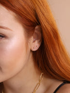 18k Gold Filled 2.0mm CZ Stud Earrings