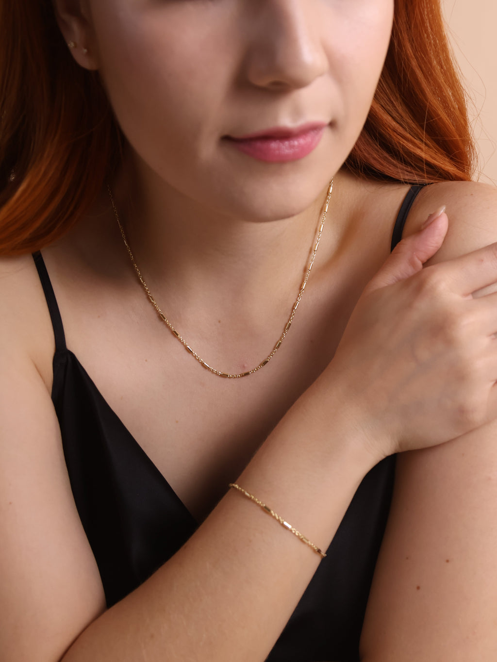 Mondsee 18k Gold Filled Mini Tube Chain Necklace | 18k Gold Filled Jewelry