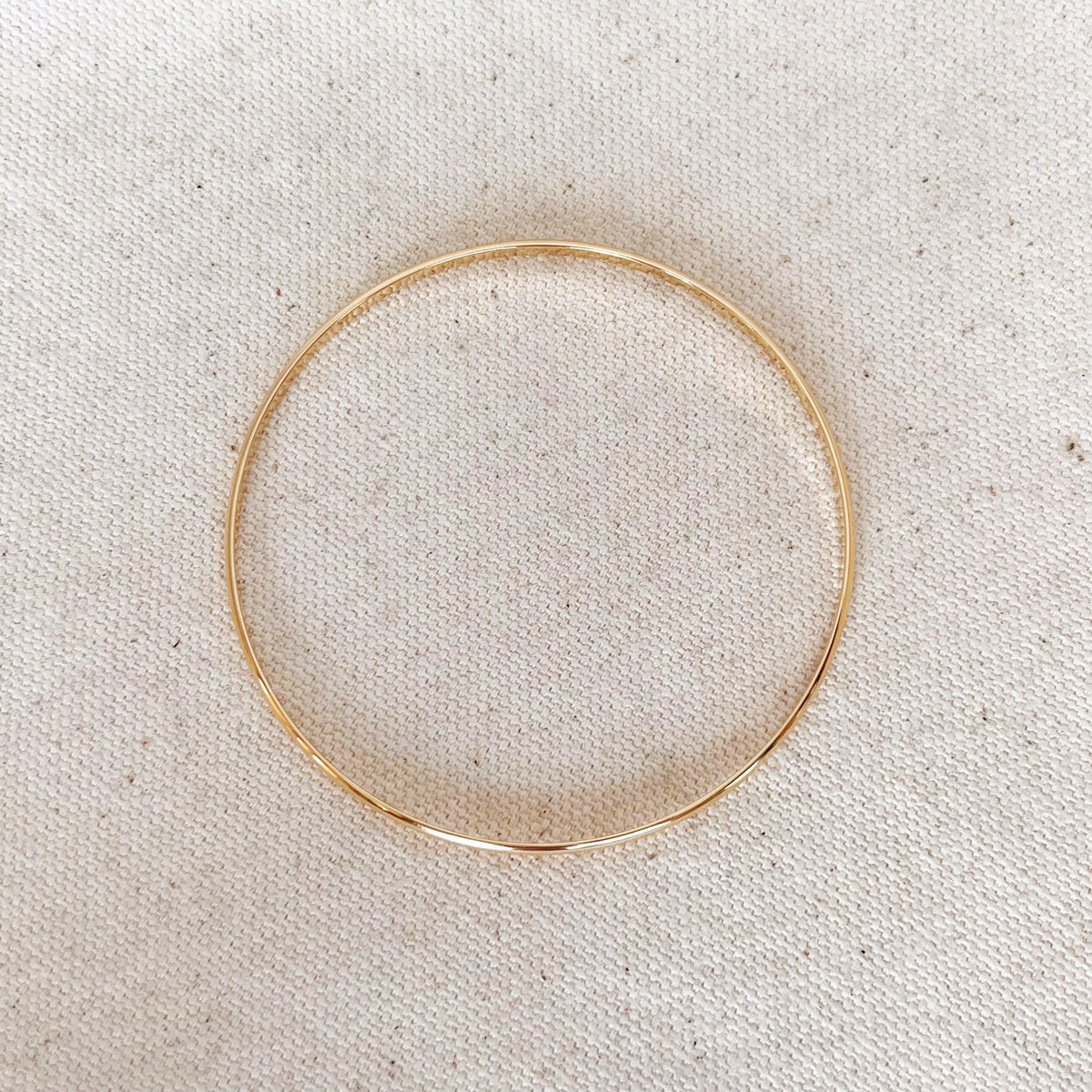 Plain 18k Gold Filled Classic Bangle, view 3