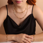 Mondsee 18k Gold Filled Oversized Paperclip Necklace | 18k Gold Filled Jewelry