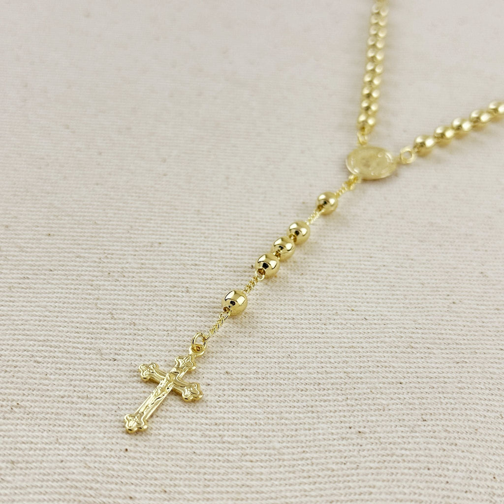 Mondsee 18k Gold Filled 4.5mm Rosary Necklace | 18k Gold Filled Jewelry