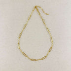 Mondsee 18k Gold Filled Paperclip & Links Chain Necklace | 18k Gold Filled Jewelry