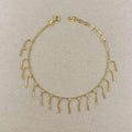 Mondsee 18k Gold Filled Fringed Box Chain Anklet | 18k Gold Filled Jewelry
