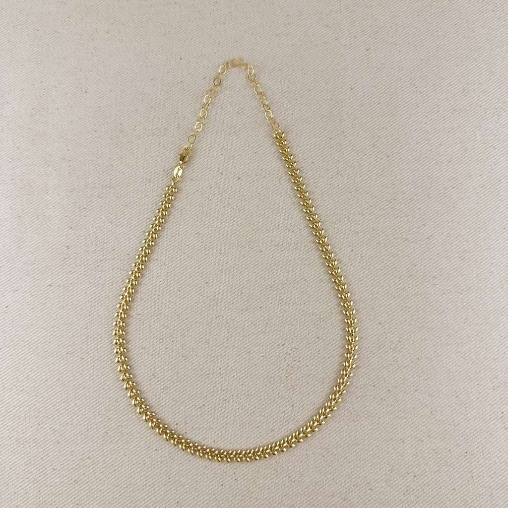 Mondsee 18k Gold Filled Leaf Choker Necklace | 18k Gold Filled Jewelry