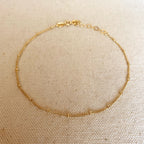 Mondsee 18k Gold Filled Satellite Chain Anklet | 18k Gold Filled Jewelry