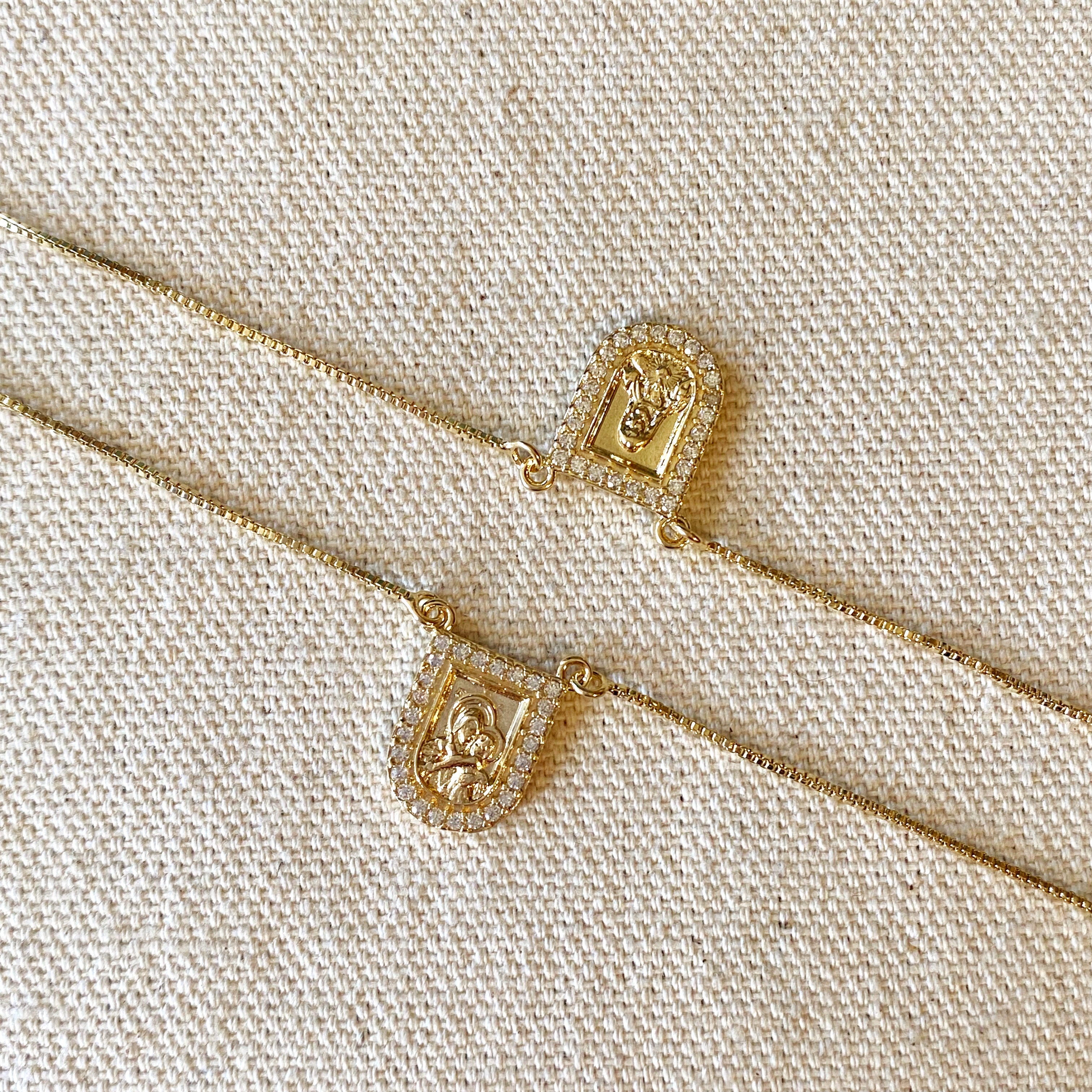 Mondsee 18k Gold Filled Scapular Necklace | 18k Gold Filled Jewelry