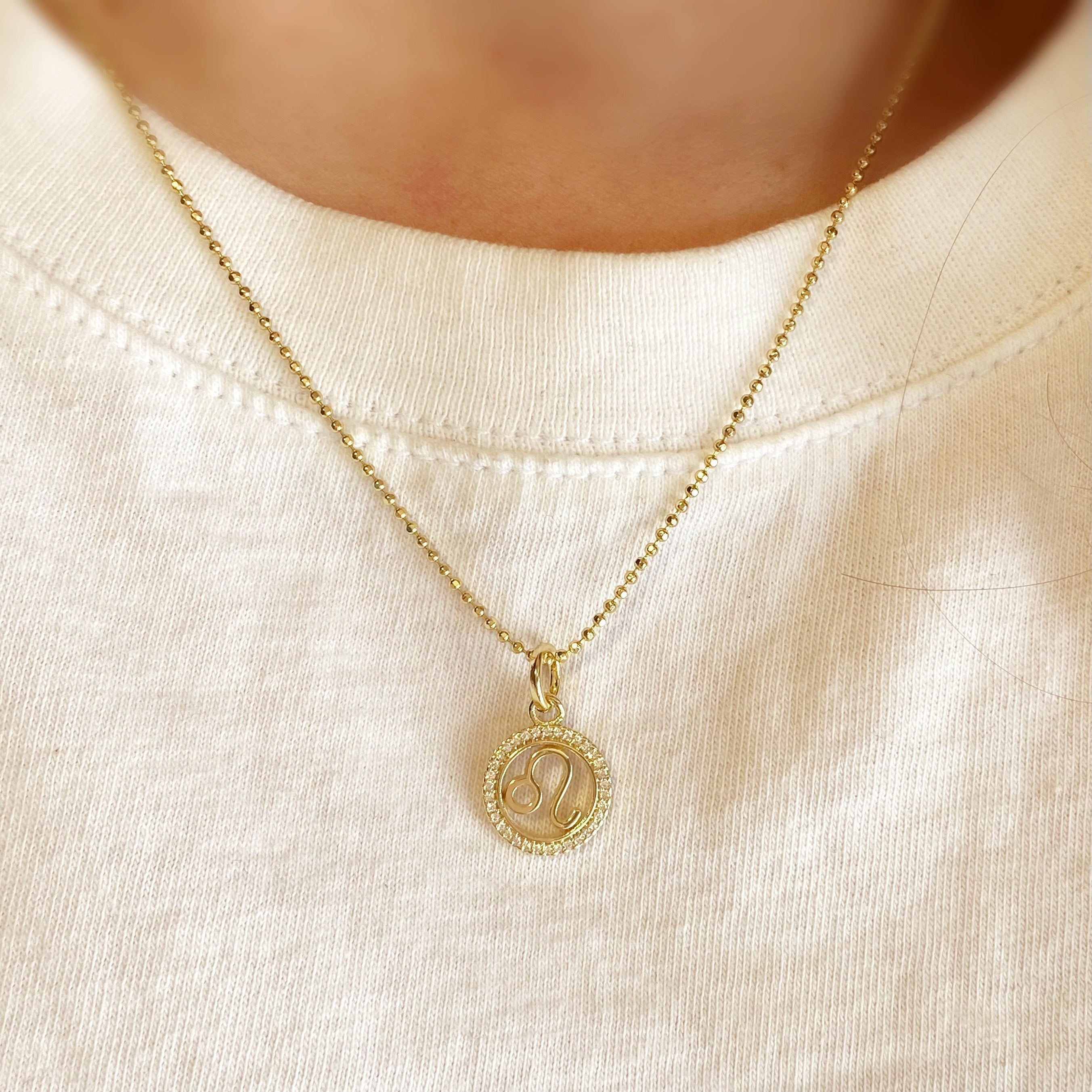 Mondsee 18k Gold Filled Mini Leo Zodiac Pendant | 18k Gold Filled Jewelry