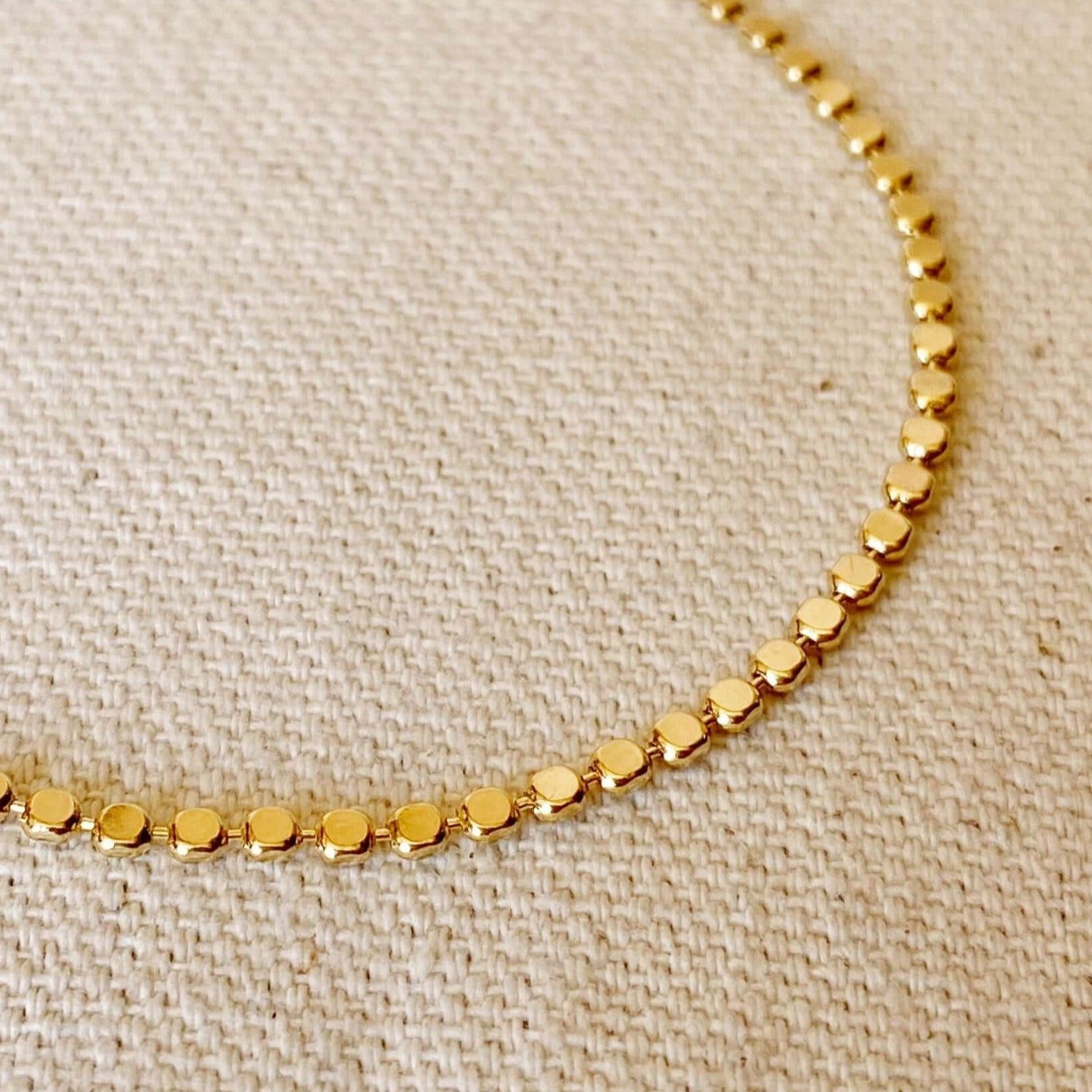Mondsee 18k Gold Filled 2mm Dot Ball Bracelet | 18k Gold Filled Jewelry