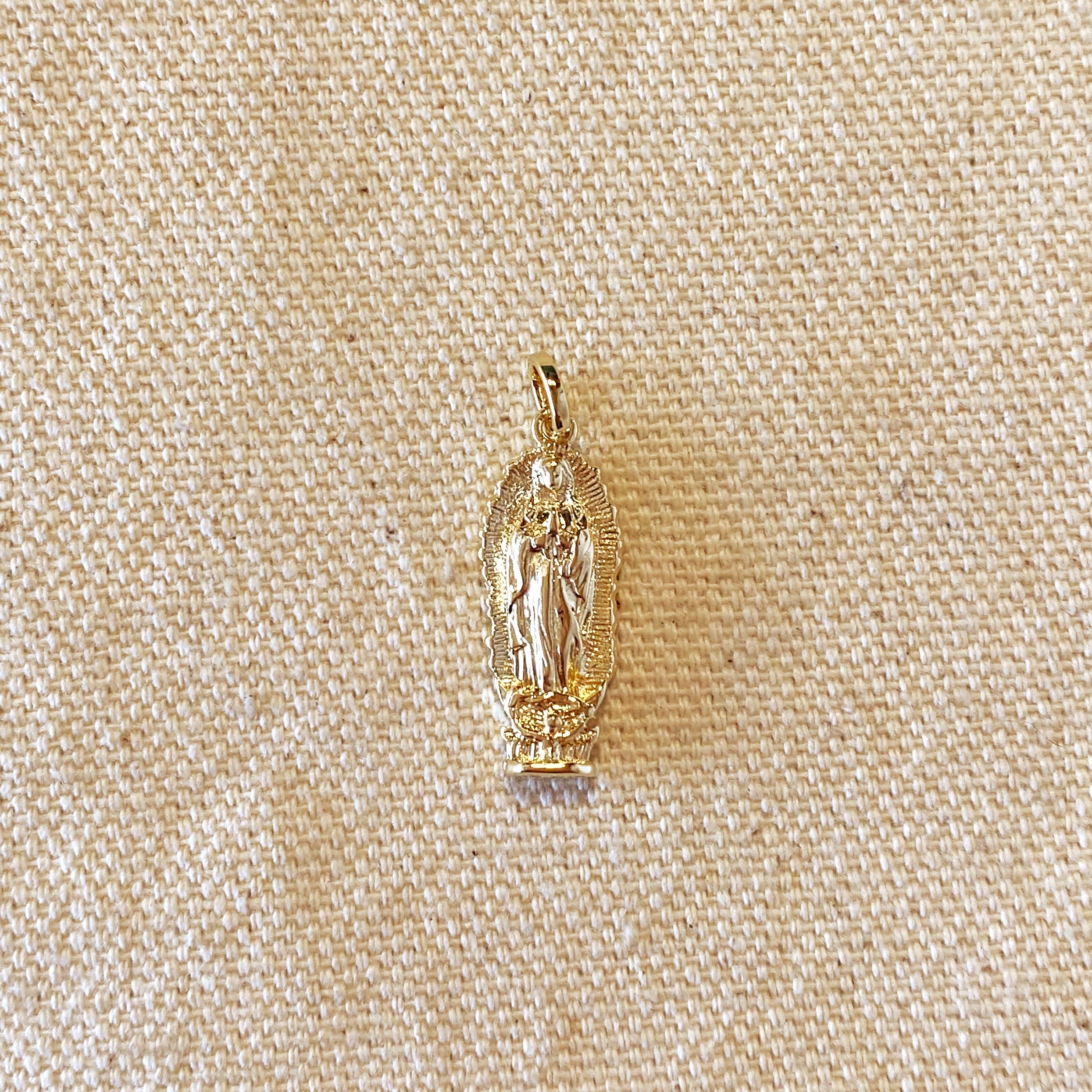 Mondsee 18k Gold Filled Our Lady of Guadalupe Pendant | 18k Gold Filled Jewelry
