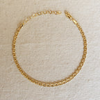 Mondsee 18k Gold Filled Detailed Mariner Anklet | 18k Gold Filled Jewelry