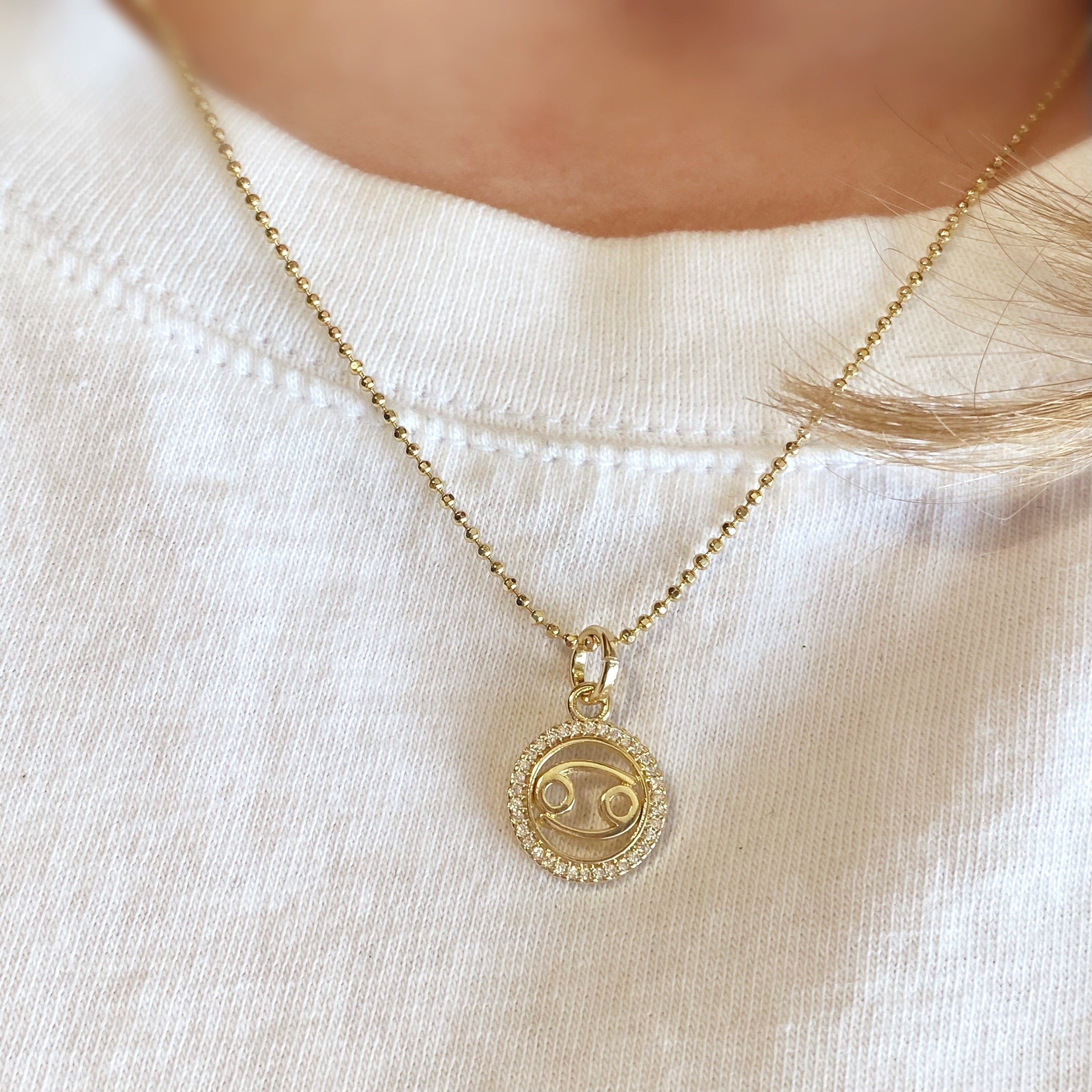 Mondsee 18k Gold Filled Mini Cancer Zodiac Pendant | 18k Gold Filled Jewelry