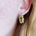 Mondsee 18k Gold Filled 21mm Double Twisted Tube Hoop Earrings | 18k Gold Filled Jewelry