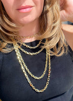 Mondsee 18k Gold Filled Diamond Cut Anchor Chain Necklace | 18k Gold Filled Jewelry