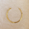 Mondsee 18k Gold Filled 4mm Herringbone Bracelet | 18k Gold Filled Jewelry