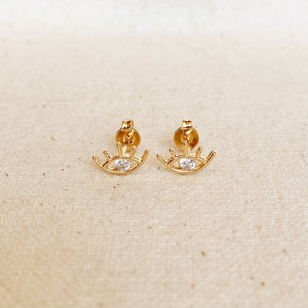 Mondsee 18k Gold Filled Eye Stud Earring | 18k Gold Filled Jewelry